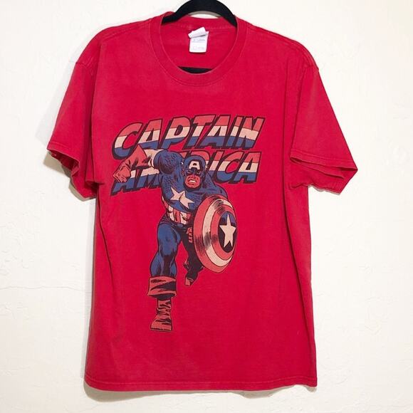 Fruit of the Loom Other - Marvel Captain America Mens Shirt Large Fruit of the Loom Red T Shirt